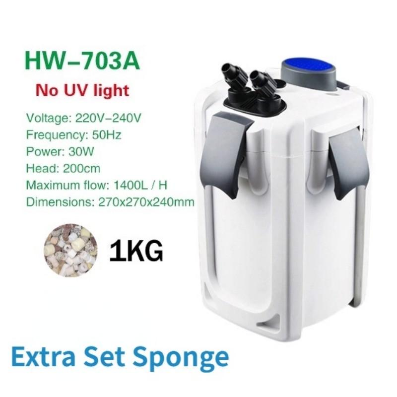 15W 30W 45W Ultra-quiet External Aquarium Filter Bucket UV Sterilizer Aquarium Lamp Canister Filter Aquarium Filter