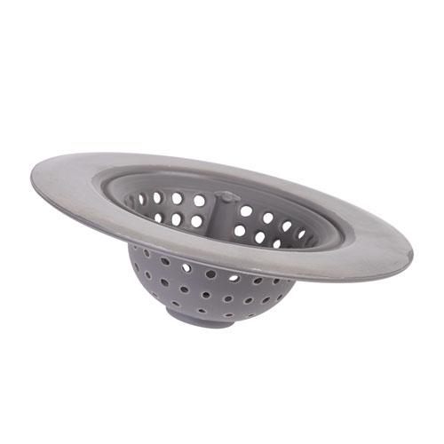 Appetito Paslanmaz Çelik ve Silikon Lavabo Süzgeci (gri)