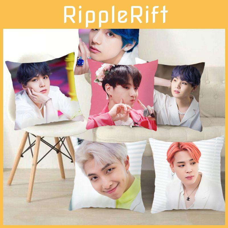 Gemütlicher 45cm Kpop Bts Bangtan Boys Kissenbezug Dekorativer Weicher Kissenbezug für Zuhause