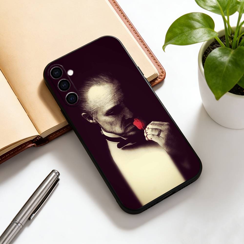 Don Vito Corleone Phone Case For Samsung Galaxy A73,A72,A71,A70,A53,A52,A51,Soft Silicone Black Cover
