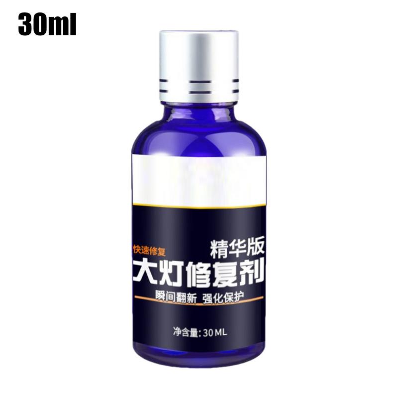 30ml Lešticí kapalina na čočky světlometů auta Sada na renovaci světlometů Nástroj na renovaci poškrábaných a zažloutlých světlometů