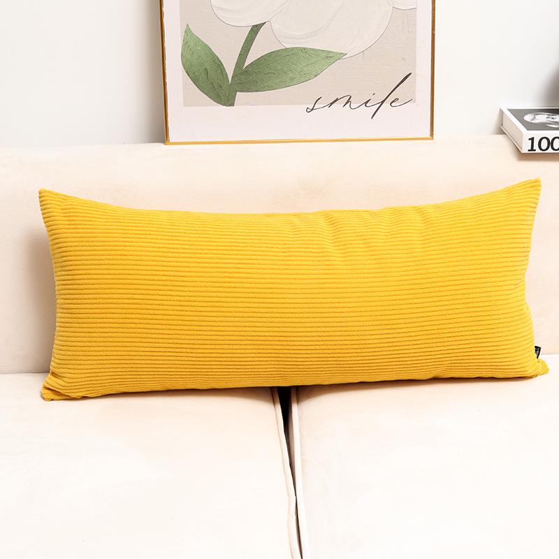 Corduroy Lumbar Throw Pillow with Removable & Washable Cover