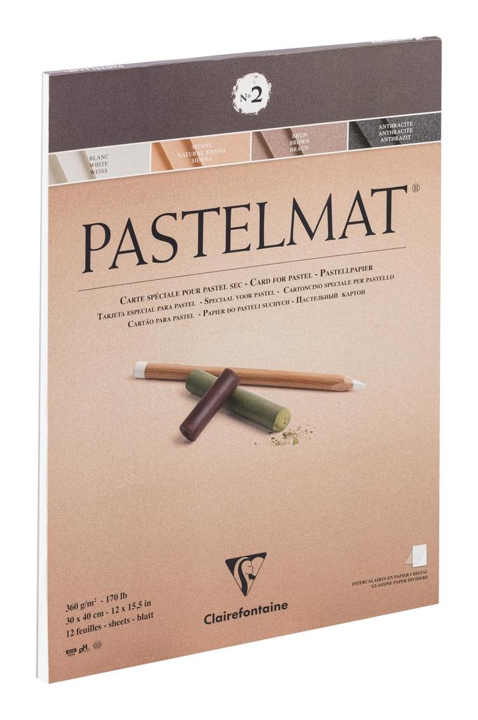 Clairefontaine Pastel Mat 2 12 Pastel Neutral Suitable for Pencils and Colored Clairefontaine Cf96008 No. Block, 30x40cm, Sheets, 360g/m², Paper,