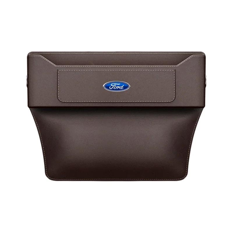 Hot 2025 Hot For Ford 1pcs Car Seat Gap Leather Side Storage Box Car Accessories For Ford B-Max cmax smax KA st line Galaxy Expl