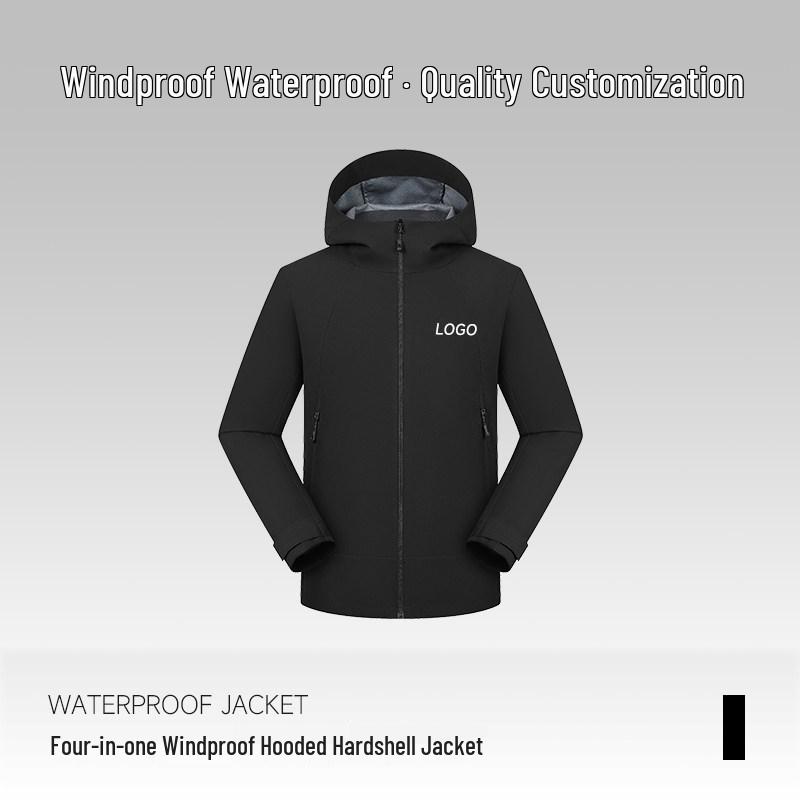 BMW Waterproof Workwear Jacket with Custom Logo for Employees - Stand-up Collar, Autumn/Winter Season