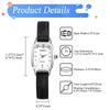 Women's Watch, Genuine Leather Strap, Analog, Square Watch, Waterproof, Antique, Simple, Stylish, Leather Band, Square Clock, Fashion Accessory