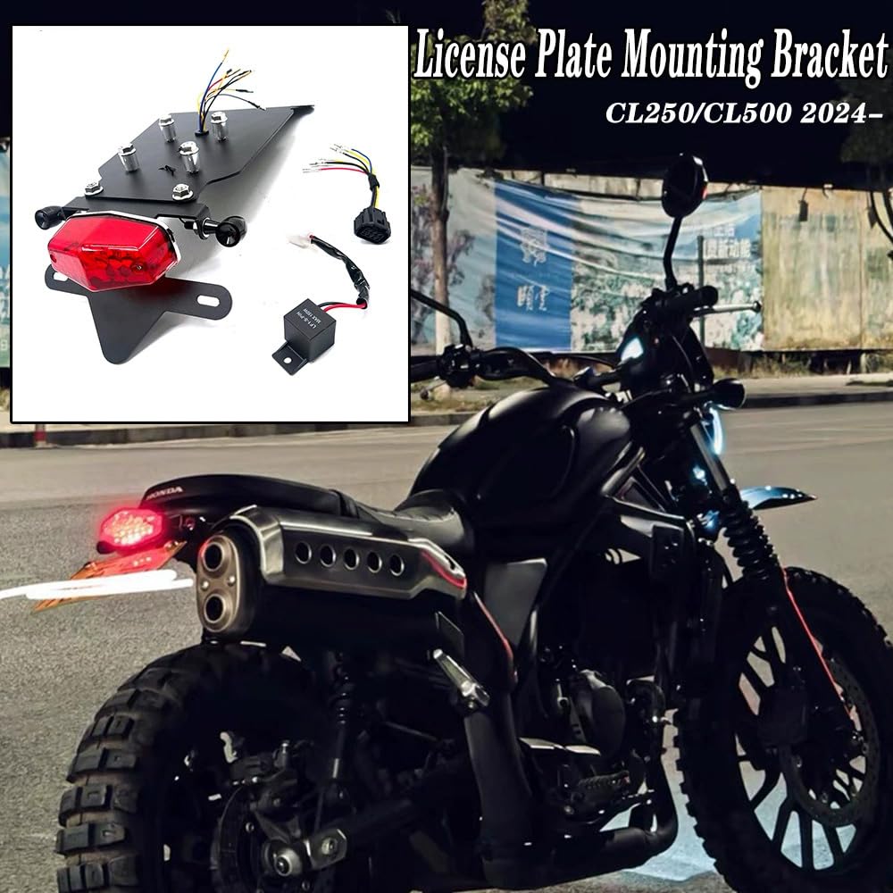 License Plate Holder Aluminum Motorcycle Bracket for CL250 CL300 2025 2026 2024 CL500 2025