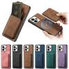 For Magsafe Leather Case for Realme 15 Pro 5G Magnetic Detachable 2 In 1 Wallet Card Pocket Cover for OPPO Realme15 15pro Fundas