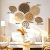 Bohemian Woven Wall Basket Set - Decorative Grass Hangings for Living Room or Entryway