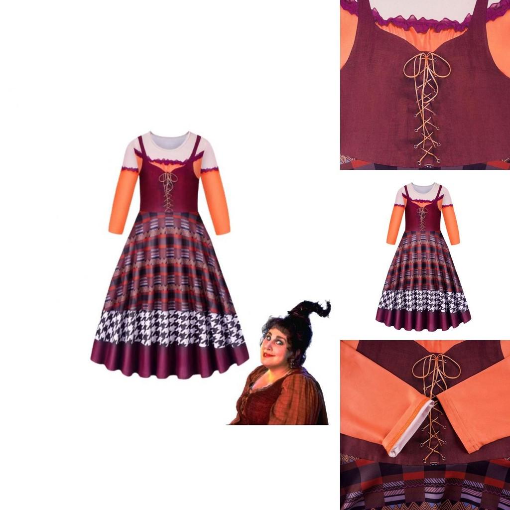 Halloween Hocus Pocus2 Mary Sanderson Kostüm für Kinder Weich und Bequem