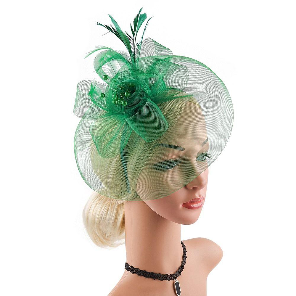 

Church Kentuck-y Derby Women s Fascinators Британська пов язка на голову Fascinator із заколкою для волосся для жінок зелений