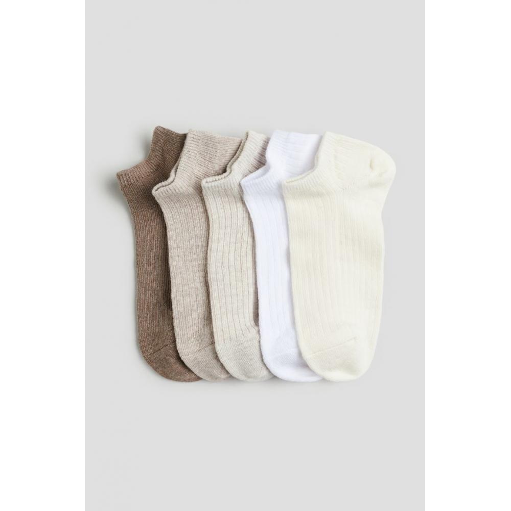 

Комплект из 5 носков HM Ankle Socks Коричневый Светло-бежевый