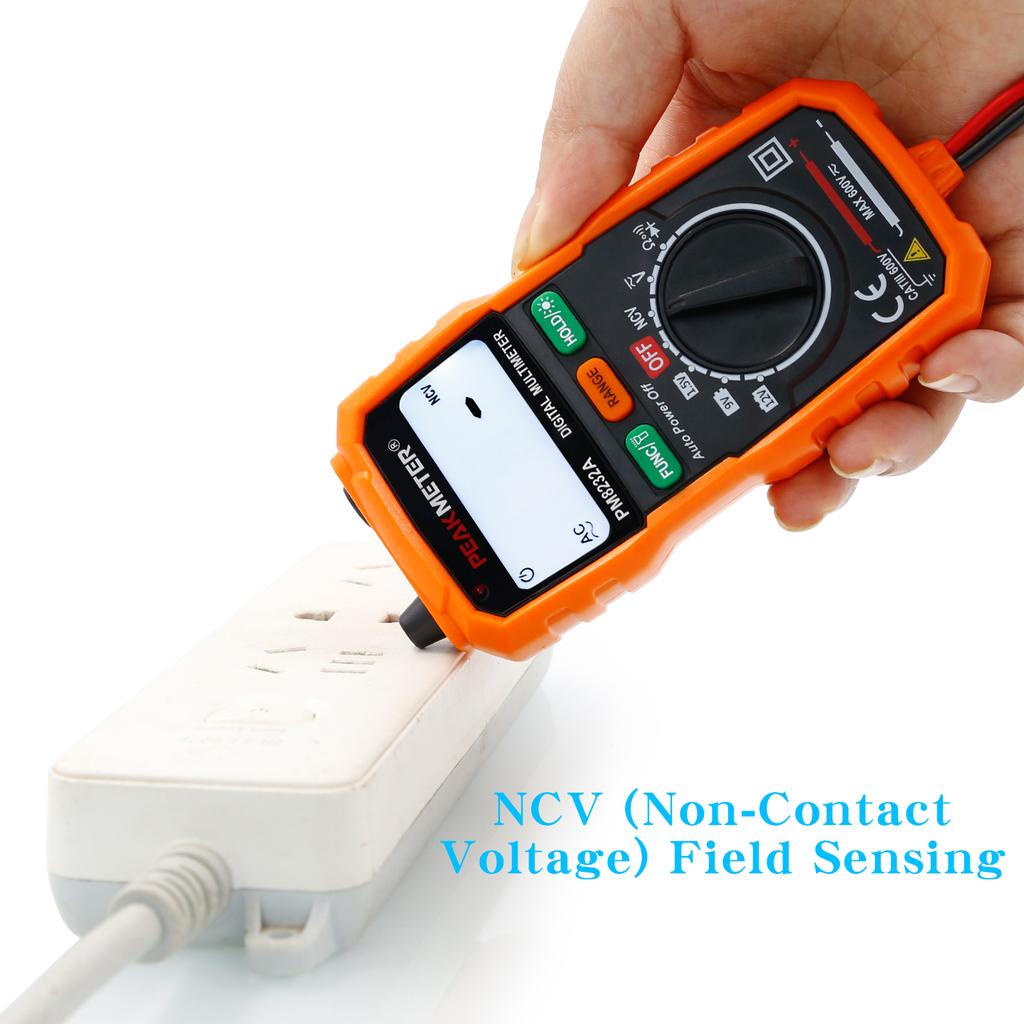 8232A Digital Multimeter Multifunctional Mini Universal Meter with Non-contact Voltage Detection Auto Range Battery Level Measur