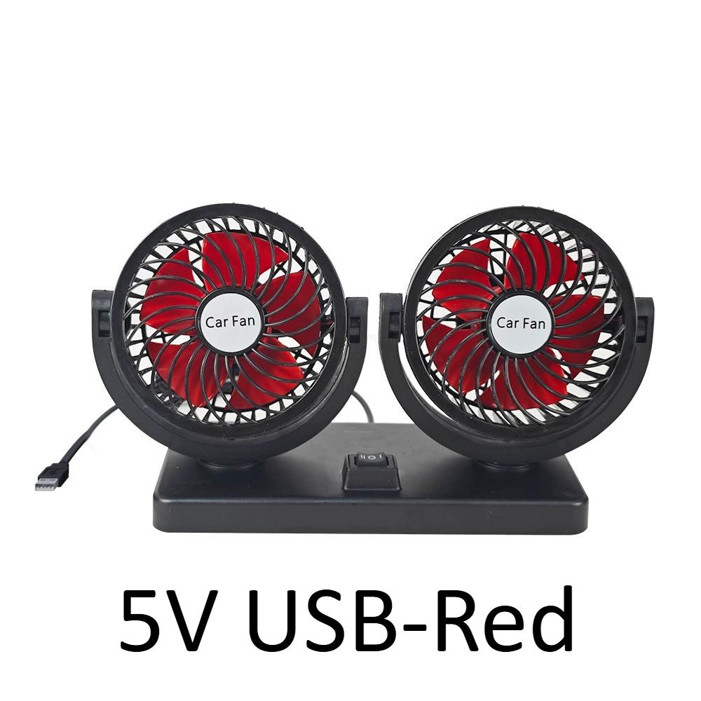USB Car Cooling Fan For Universal 12V 24V Vehicles 360 Rotating Air Circulator Ventilation Interior Auto Accessories Parts