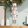 Yousheng 10" Nutcracker Figurines Wooden Christmas Nutcracker Soldier Ornament Standing Nutcracker Figure for Fireplace Shelf Tabletop Decor