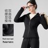 1ulu Windproof Women's Hooded Yoga Jacket - Autumn/Winter Thick Velvet Sport Style