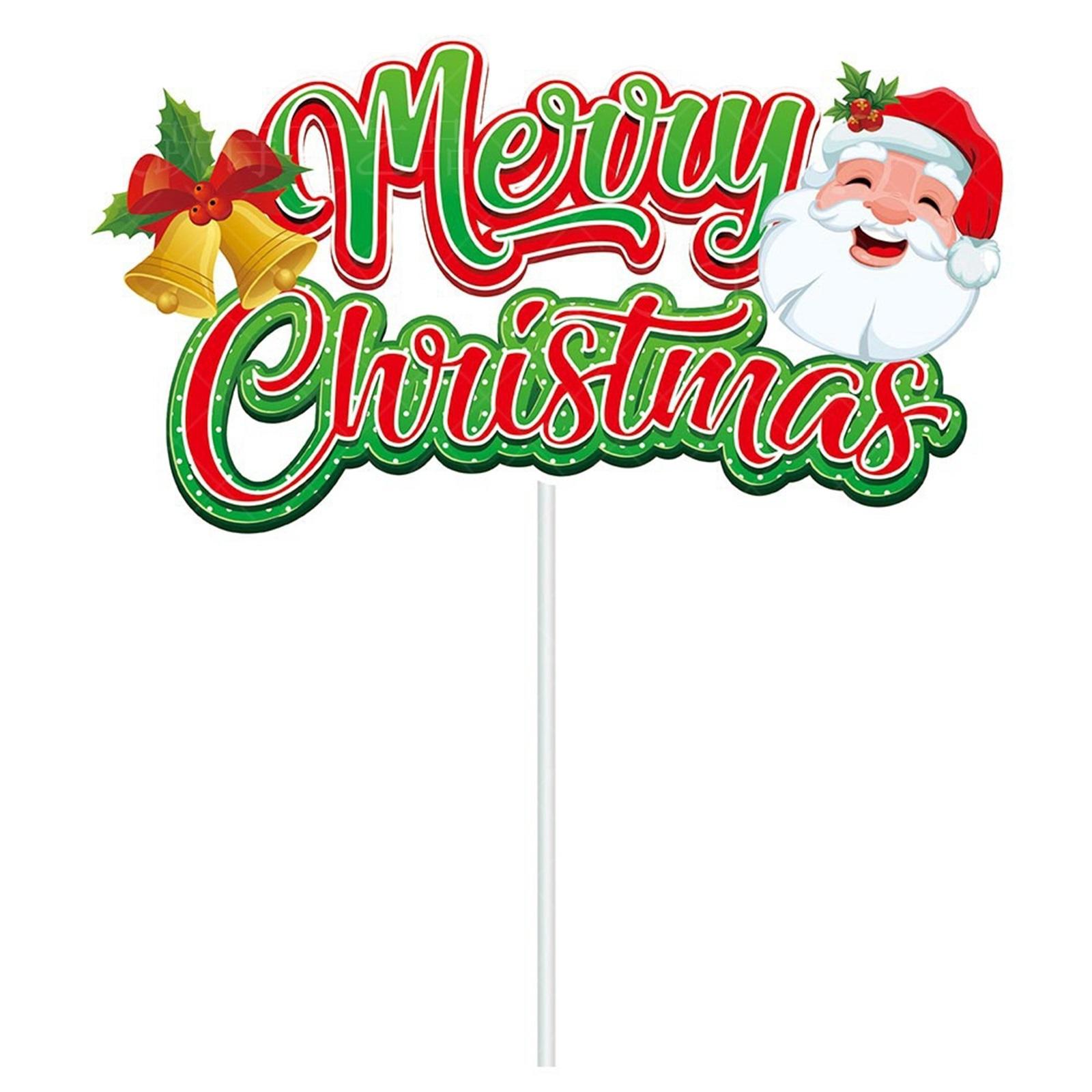 

Christmas Decorations, Banners, Christmas Kids Party Cake Toppers, And Add-ons. One Size