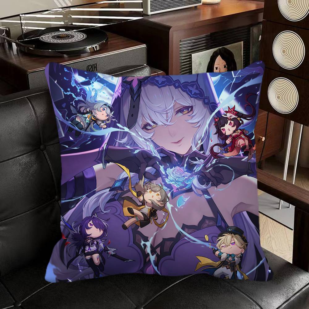 Game Honkai Star Rail Black Swan Pillow Case Square Pillow Bedroom Sofa Leisure Comfort Cushion Car Home Decoration