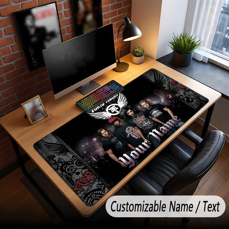 Custom Name Extended Mouse Pad,Tokio Hotel Gaming Desk Mat For Home Office Desktop Decor