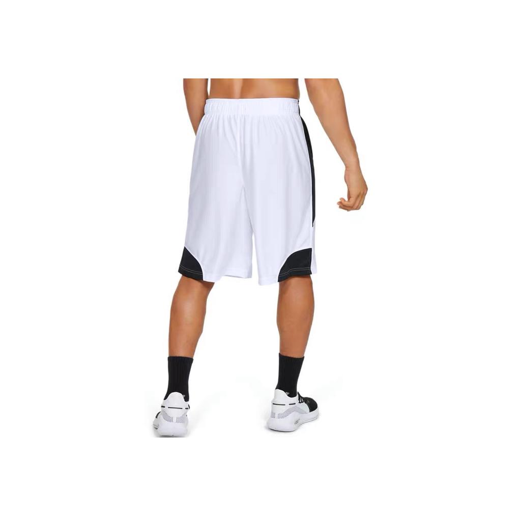 Under Armour Big Logo Printed Color Block Basketball Casual Sports Shorts Men Shorts White 1351284-100