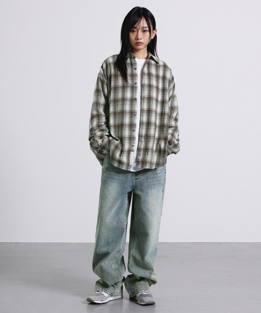 FILLUMINATE Neutral Check Shirt - Black