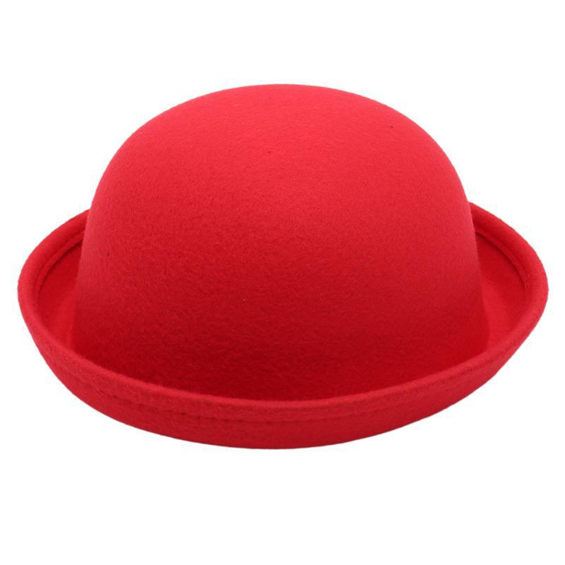 Bowler Jk Top Hat Kids Jazz Hat College Style Felt Hat Cute Boy And Girl Baby Sun Hat Parent-Child