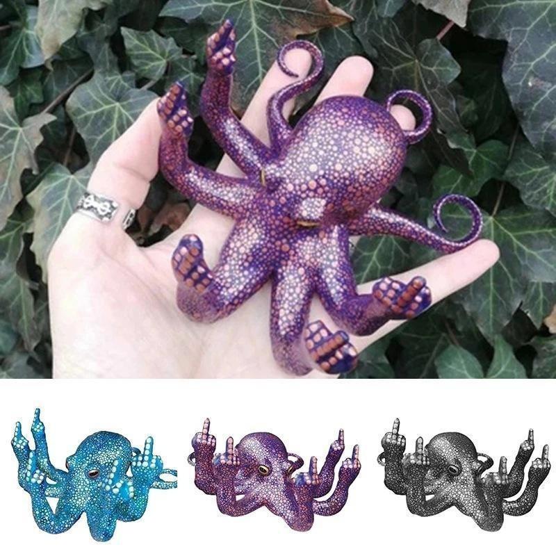 Arg Bläckfisk Arg Bläckfisk Kreativ Dekorativ Skulptur Harts Hantverk Ornament