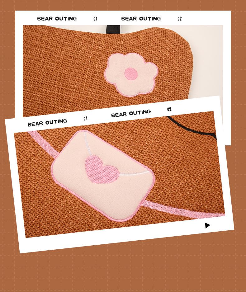 Süßes Cartoon-Bären-Autositzkissen & Universeller Rucksack für BYD Seal 05