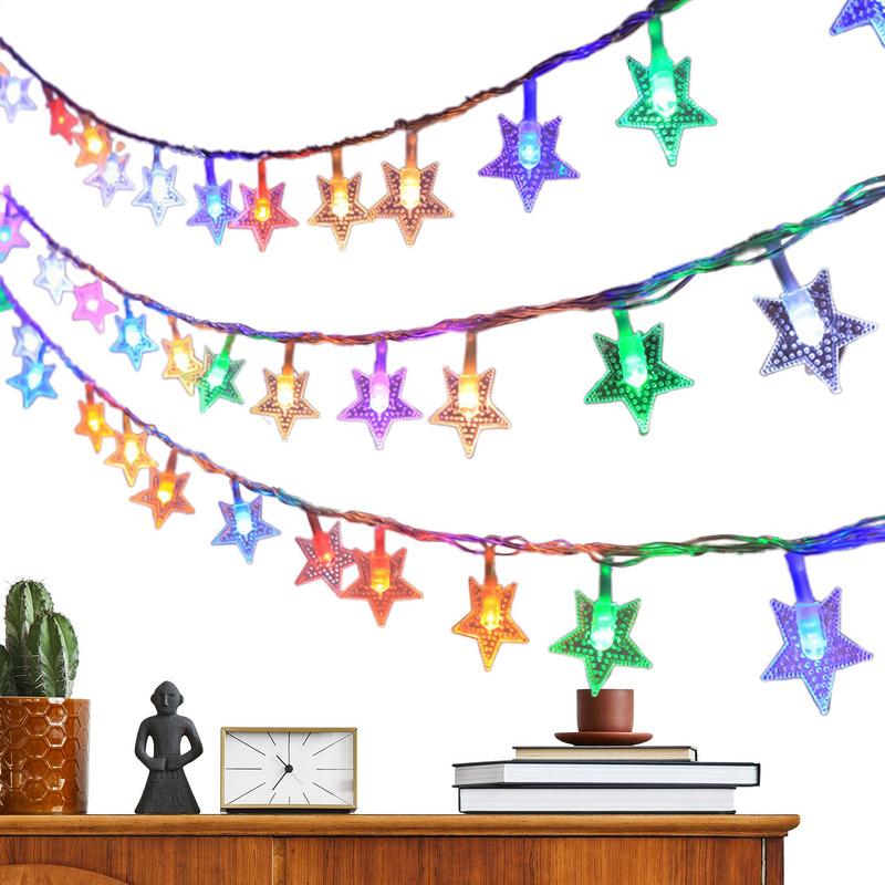 Star Fairy Lights 80LED 10M Battery Operated Star Lights Twinkle Bright LED Lighting Battery Operated Decorative Wedding Decor China Mainland