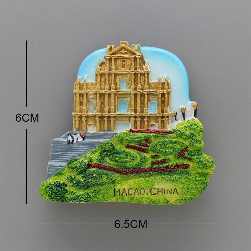 Lucerne Lion Macao Italy Venice New Zealand 3D Magnetic Refrigerator Sticker Souvenirs Home Decoration Budapest Hungary Cambodia