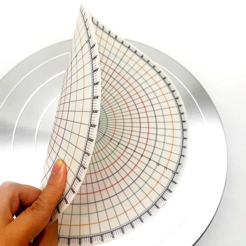26cm Keramikos Apvalus Daliklis Apskritas Lygios Dalys Kortelių Daliklis Liniuotė DIY Keramikos Po glazūra Tapybos Pagalbinis Pagalvėlė Tapybos Įrankis