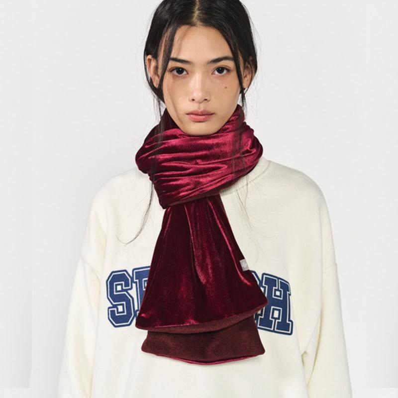 SEARCH410 Velvet Muffler Blood Wine