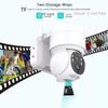 1080P 400/200W Outdoor-Sicherheits-Solarkamera 2MP Panorama-PTZ-Kamera Zwei-Wege-Audio PIR-Bewegungssensor Netcam
