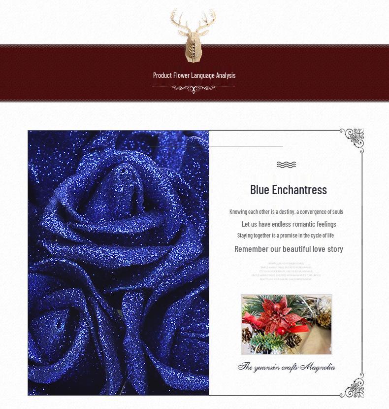 PE Gold Powder Artificial Roses for DIY Bouquets - Valentine's Day, Weddings, Flower Shops