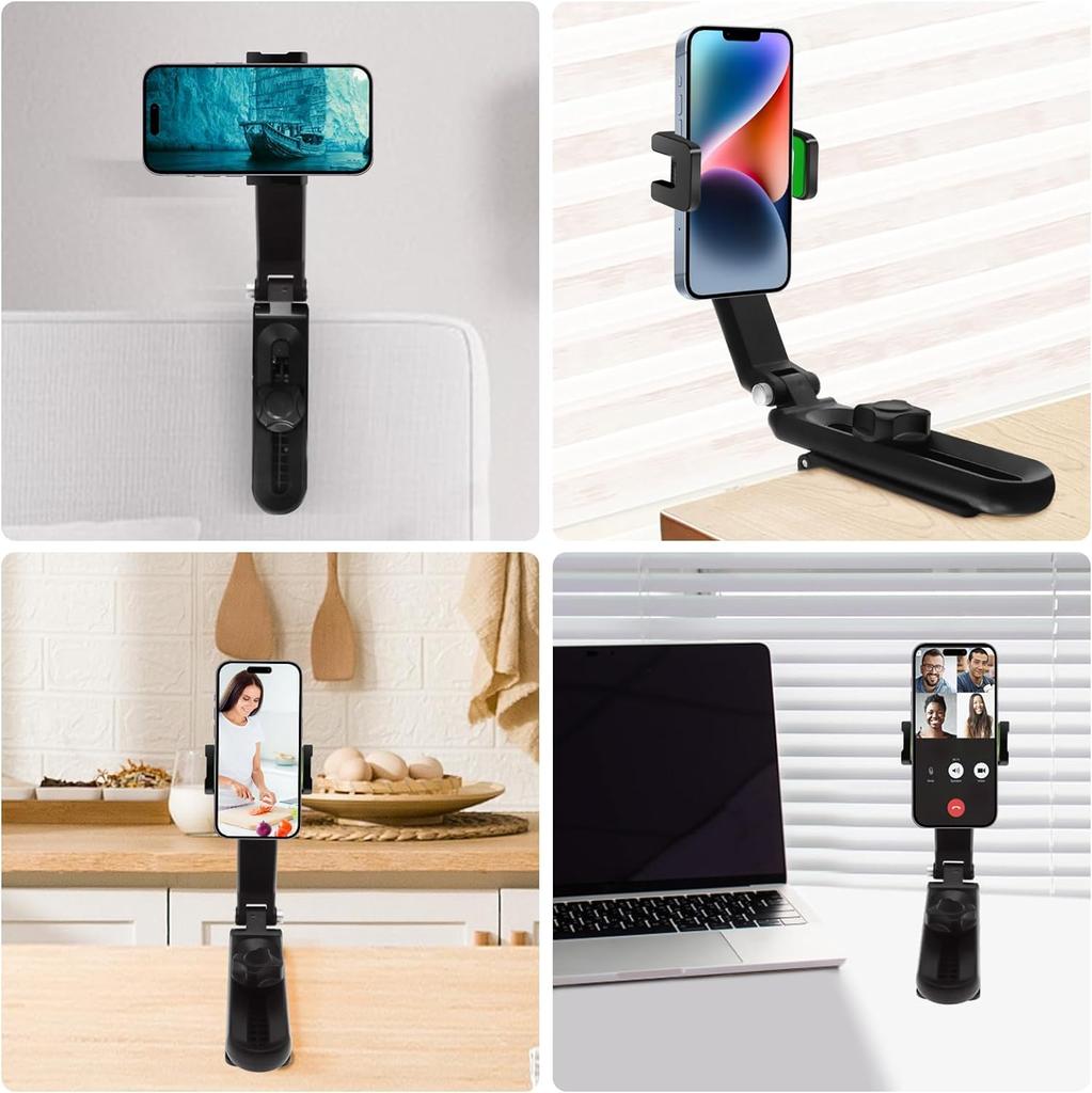 Universal Sun Visor Car Rearview Mirror Phone Holder 1800 Rotate Car Phone Holder Mount Stand Dash Cam GPS Smartphone Bracket