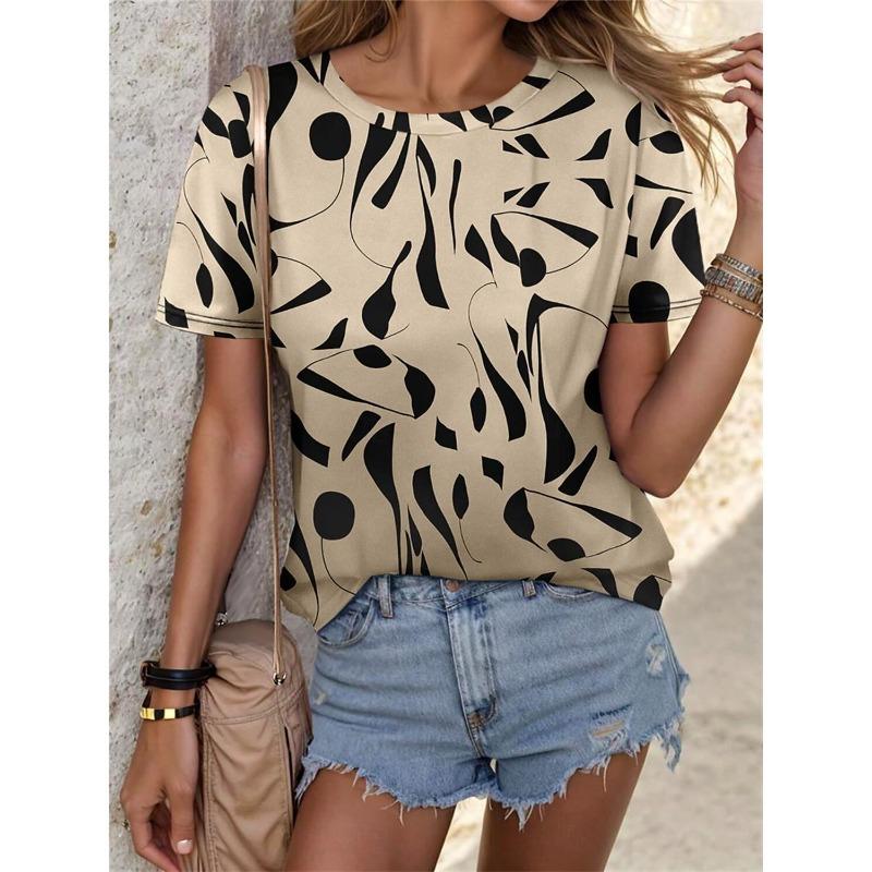 Women's T Shirt Tee Graffiti Daily Weekend 3d Print Short Sleeve Fashion Crew Neck Tops Summer&Spring Harajuku T-shirt for Girls