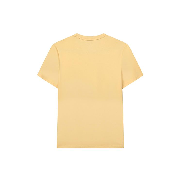 FILA Sports Casual Skin-Friendly Knitted Round Neck Short Sleeve T-Shirt Men Tops Crystal-Yellow F11M218104FYE
