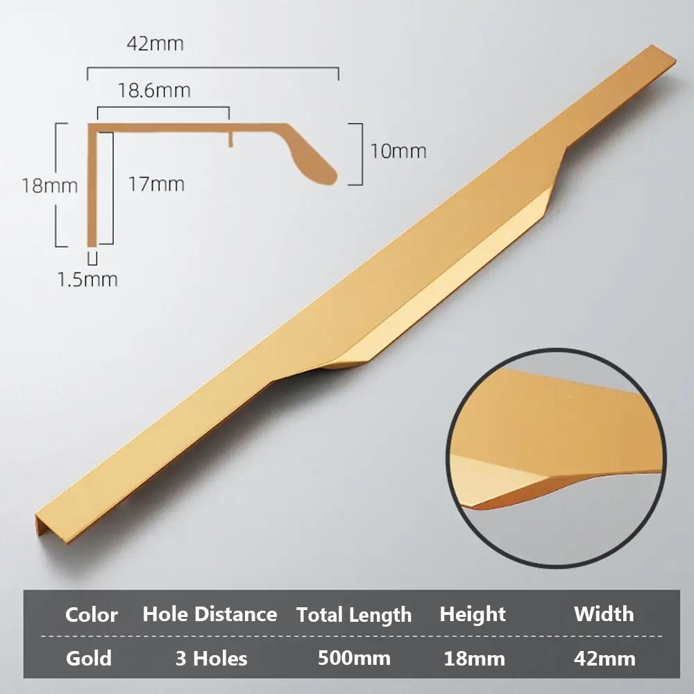 30/40/50cm Aluminiumlegierung Schranktürgriff Küche Schrank Kleiderschrank Schubladengriffe Moderne Wohnmöbel Dekoration