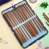 Carbonized Knitting Needle 25cm And Knitting Needle Case For Handmade Projects