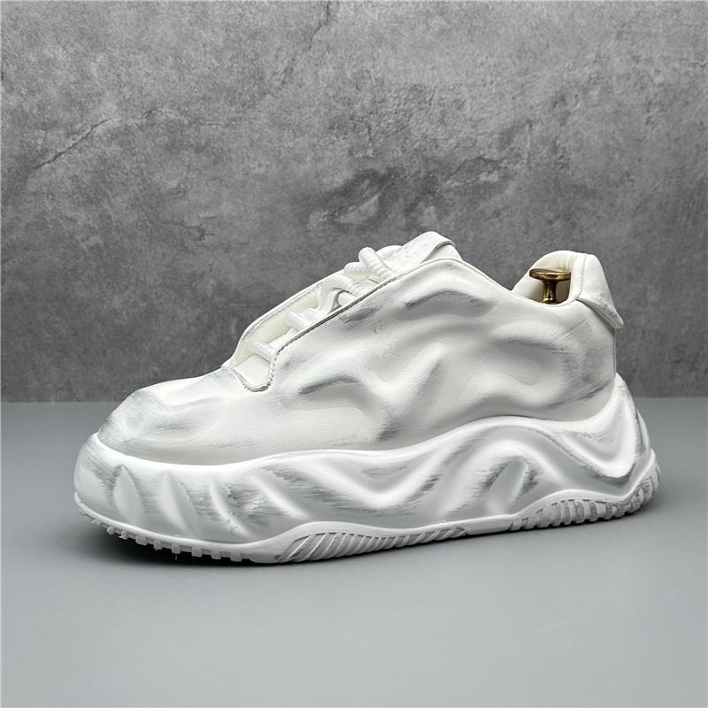 New Designer Vintage Unique Men's All Match Platform Causal Shoes Male Flats Moccasins Walking Clunky Sneakers