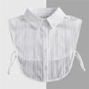 Brown/Polka Dots Shirt Detachable Collor for Mens and Women Lapel Stand Button Fake Collar Female Casual Sweater False Collar