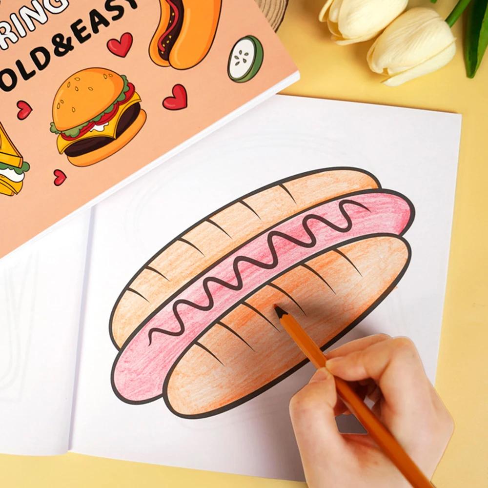 Delicious Food Coloring Book 50 Fun Delicious And Varied Food Coloring Books Perfect For Birthdays And Holidays