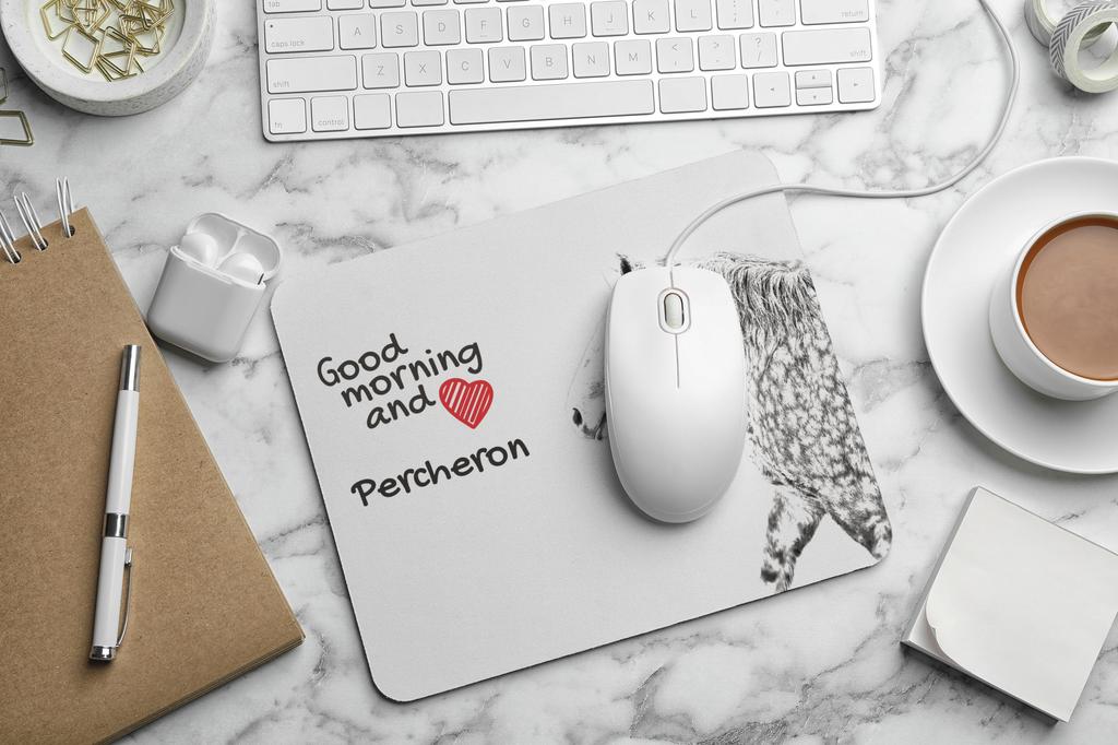 Percheron - Mauspad mit Aufdruck, personalisiertes Pad mit einem Pferd, einzigartiges Gadget für einen Büroangestellten der Marke Art-Dog