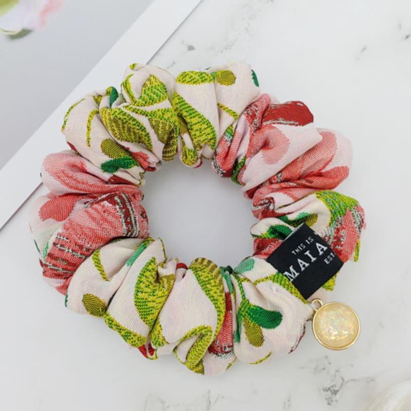 

MAIA Розовый жаккардовый гопчанг шушу повязка для волос - Слоновая кость FREE