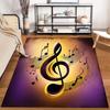 Music-Themed Carpet with Treble Clef Design and Vibrant Colors Suitable for use as an anti-slip for living room bedroom sofas