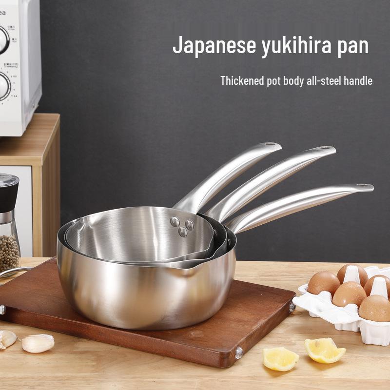 

Нержавеющая сковорода Юкихира с антипригарным покрытием: Многофункциональная кастрюля для детского питания и молока для жарки, варки и приготовления лапши быстрого приготовления на газовой плите. 18cm
