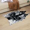 Large Size Cow Printed Cowhide Faux Skin Leather NonSlip Antiskid Mat Carpet for Living Room