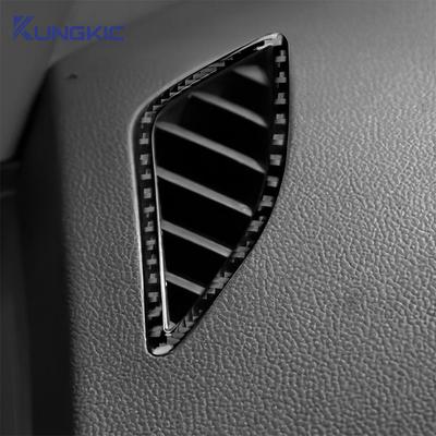 Pegatina Real de Fibra de Carbono Suave Para Seat Leon 2013 2014 2015 2016 2017 2018 2019 2020 Salida de Aire del Coche Panel de Instrumentos Moldura