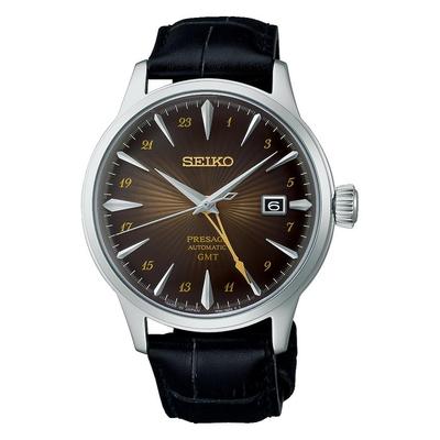 [Seiko Watch] Presage SARY243 Men's Watch Japanese Mechanical Automatic GMT Cocktail Time Rusty Nail Stainless Steel & Leather