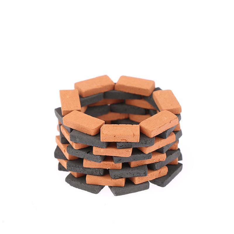 50 ks Model cihly pro domeček pro panenky DIY Miniaturní stavební modelování krajiny Cihlová hračka
